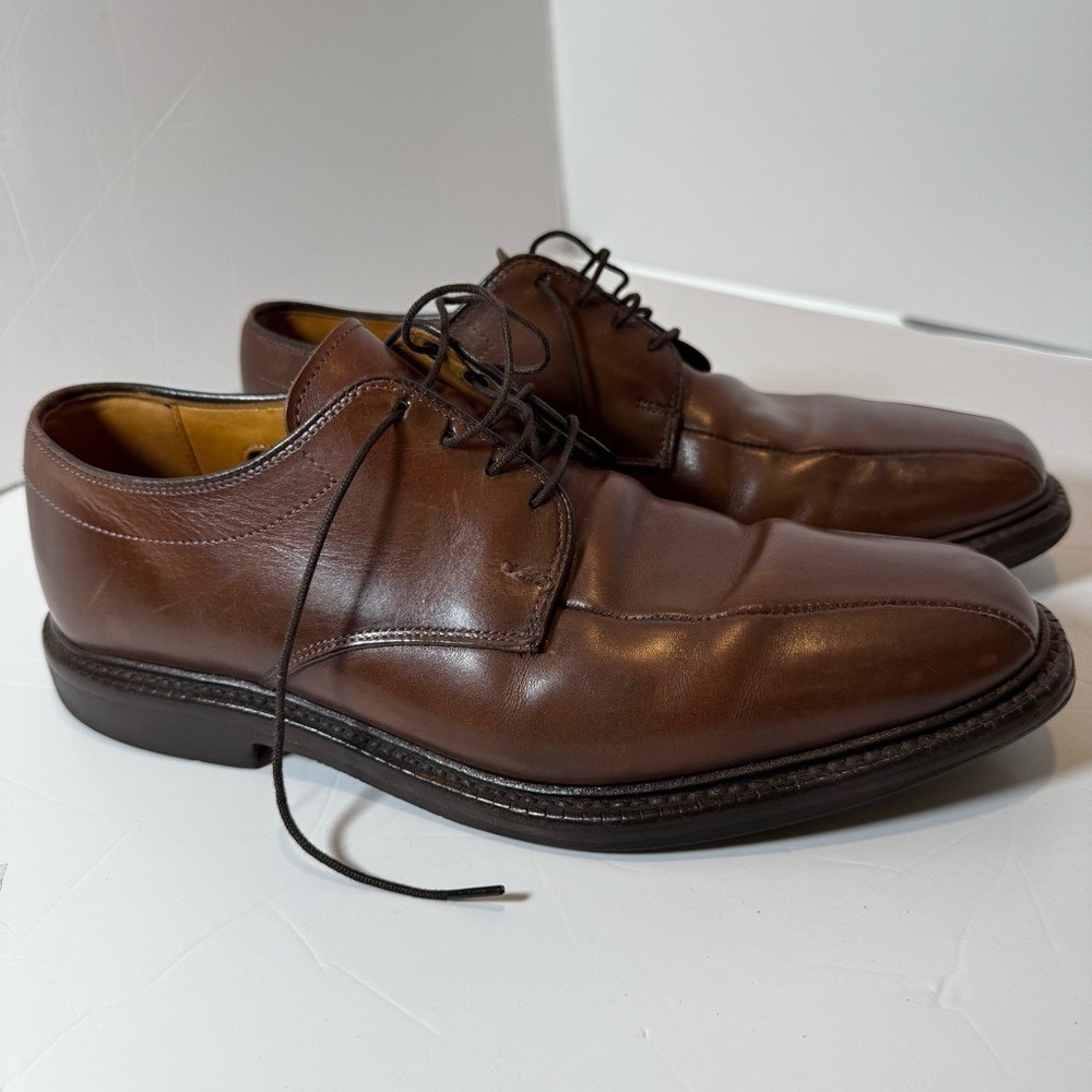 Allen Edmonds 7.5 D Shoes Warren Bicycle Blucher Oxford Brown Leather US Made